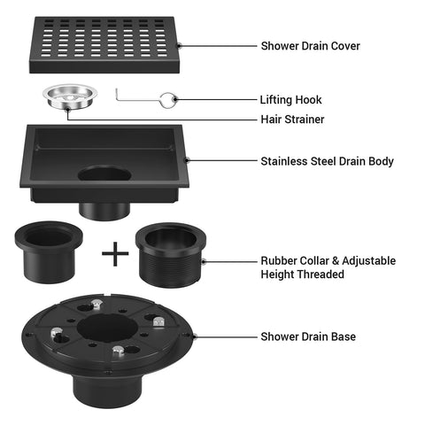 EXF removable hair strainer simplifies cleaning and prevents clogs