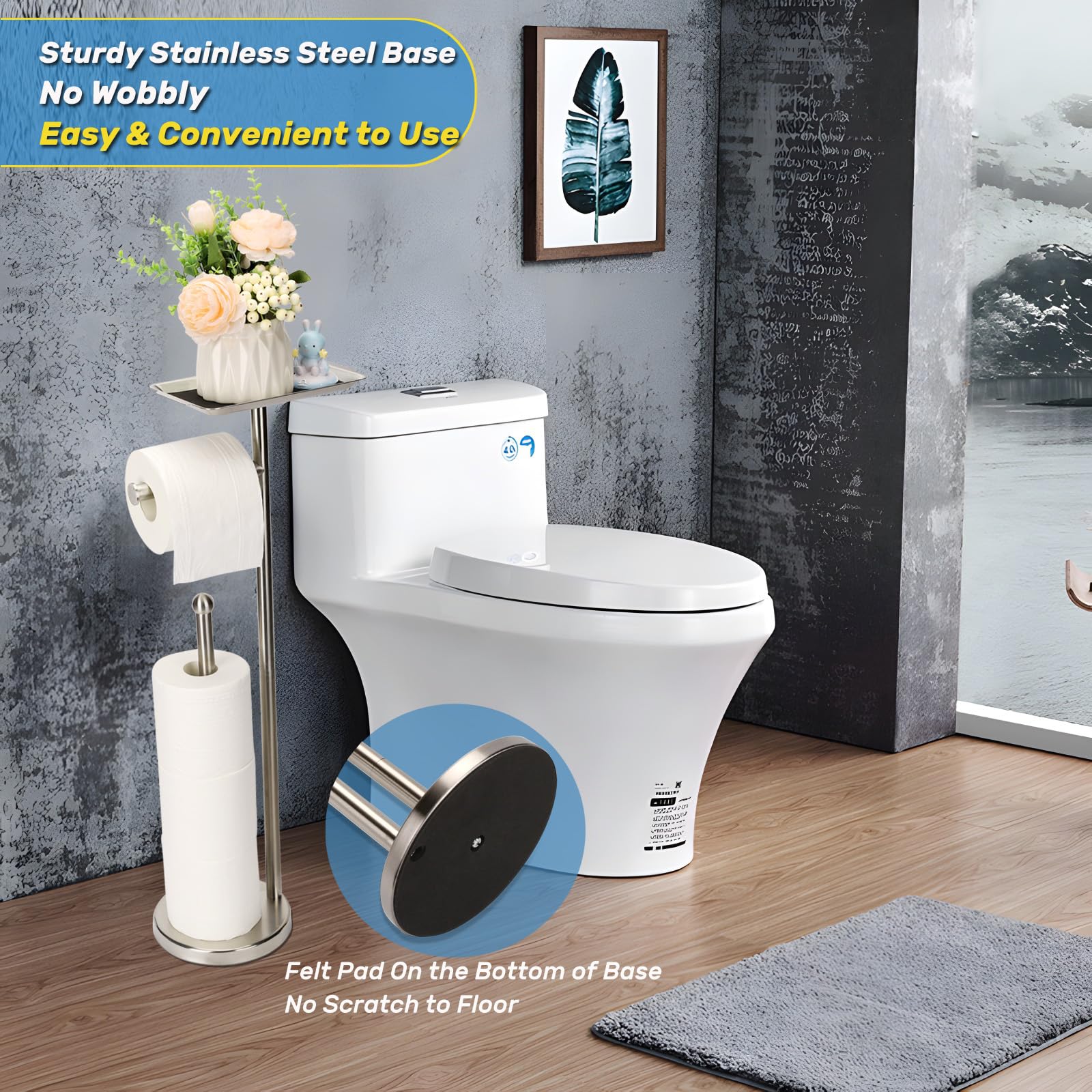 Exilon four reserve rolls base keeps extra rolls handy.
