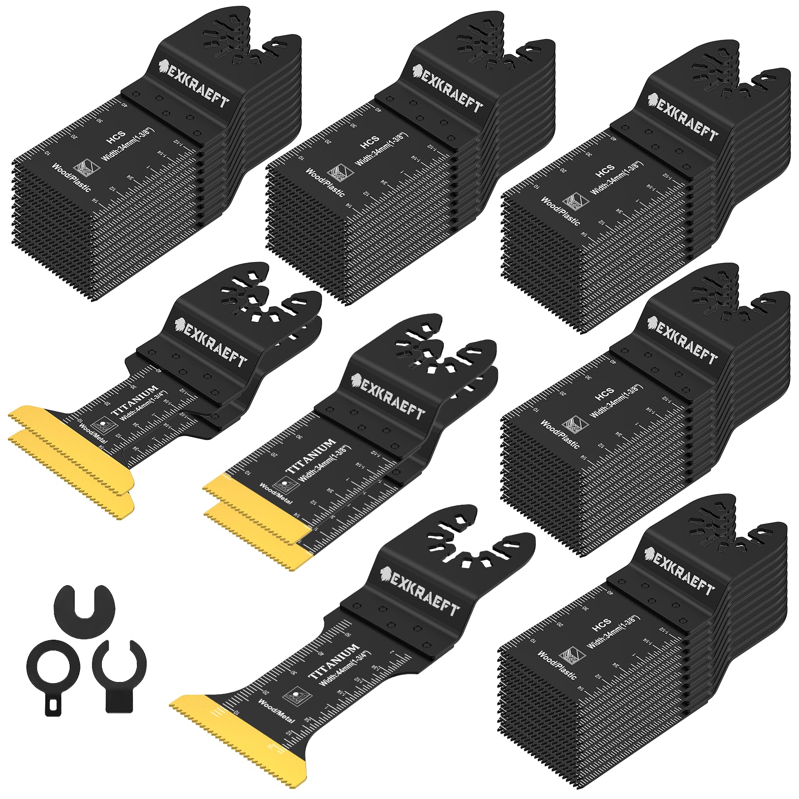 EXKRAEFT 55pcs oscillating blades kit overview for versatile projects