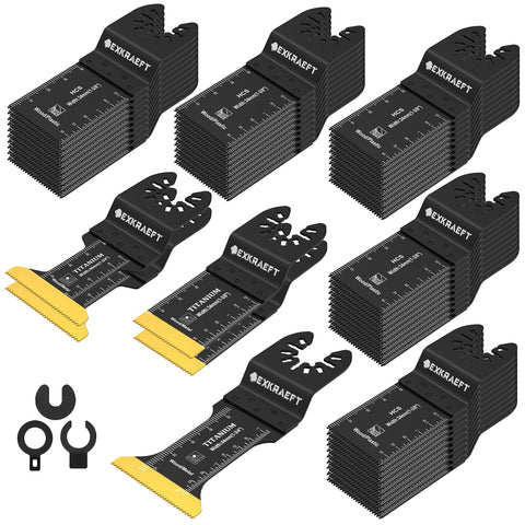 EXKRAEFT 55pcs oscillating blades kit overview for versatile projects