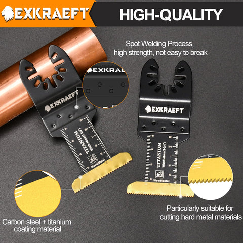 EXKRAEFT packaging closeup highlighting blade quantity and quality