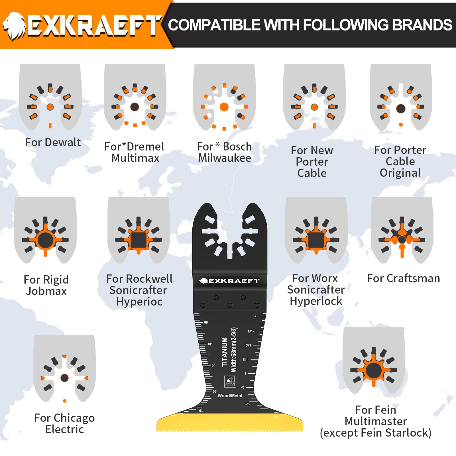 EXKRAEFT titanium-coated blades deliver heat resistance and durability during cuts