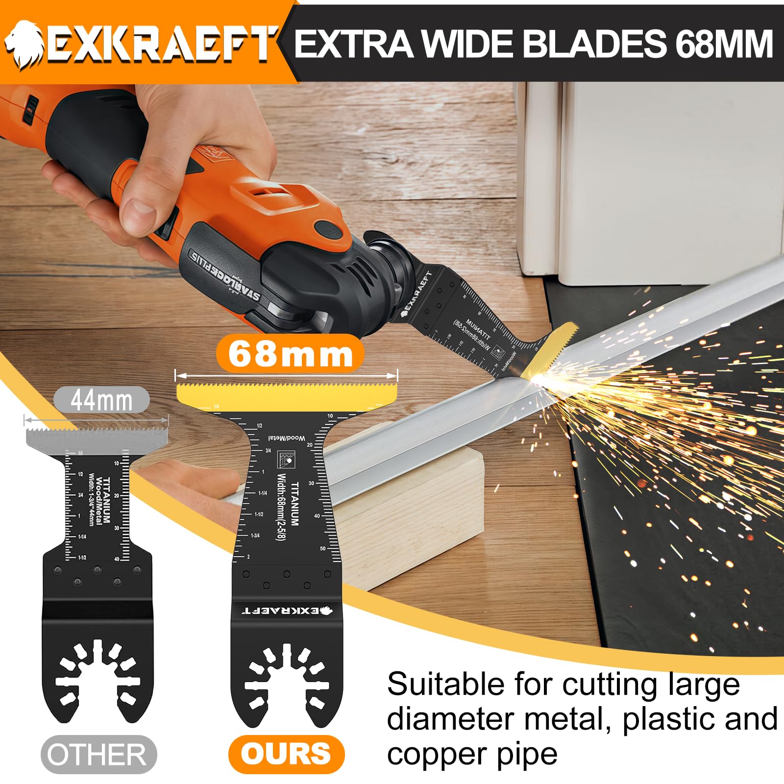 EXKRAEFT blades for metal and nails ideal for remodeling and installation tasks