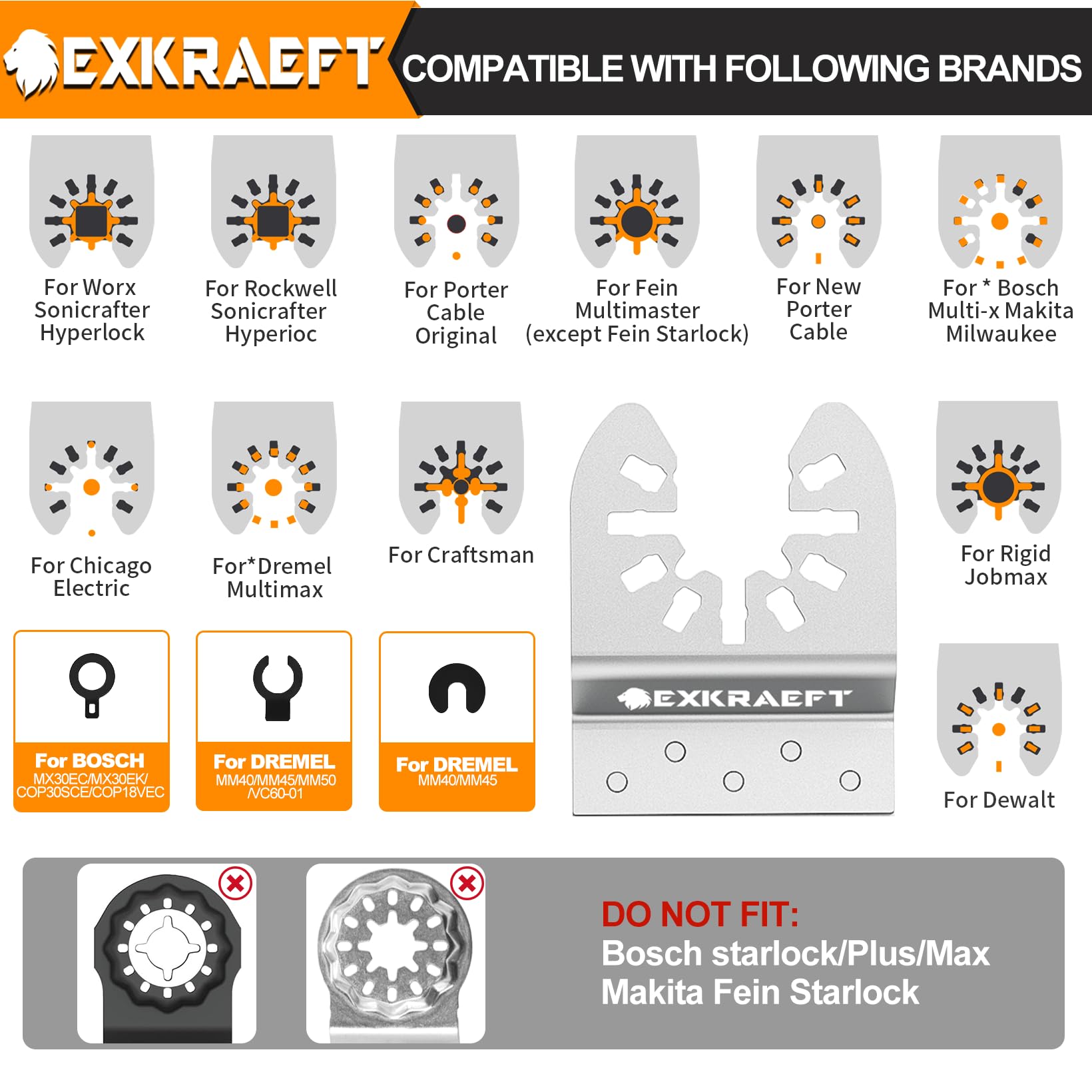 EXKRAEFT durable diamond blades offer long-lasting performance.