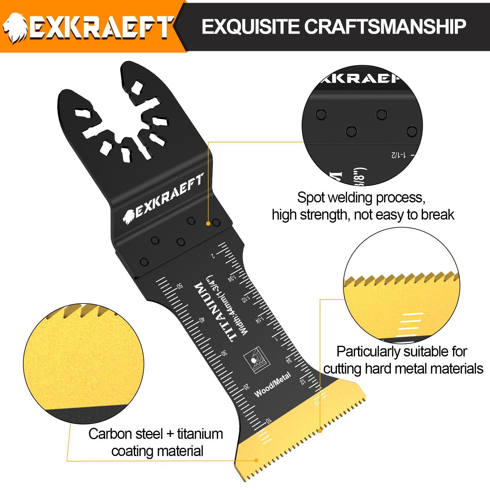 EXKRAEFT blade kit works with popular brands including Dewalt and Milwaukee