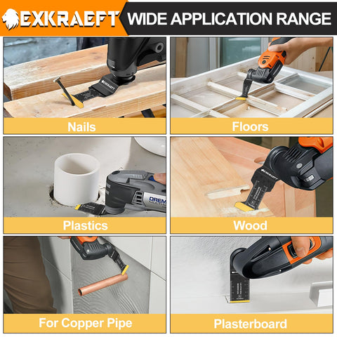 EXKRAEFT titanium-coated blades resist heat for longer tool life
