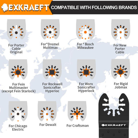 EXKRAEFT blades with multiple lengths for versatile projects