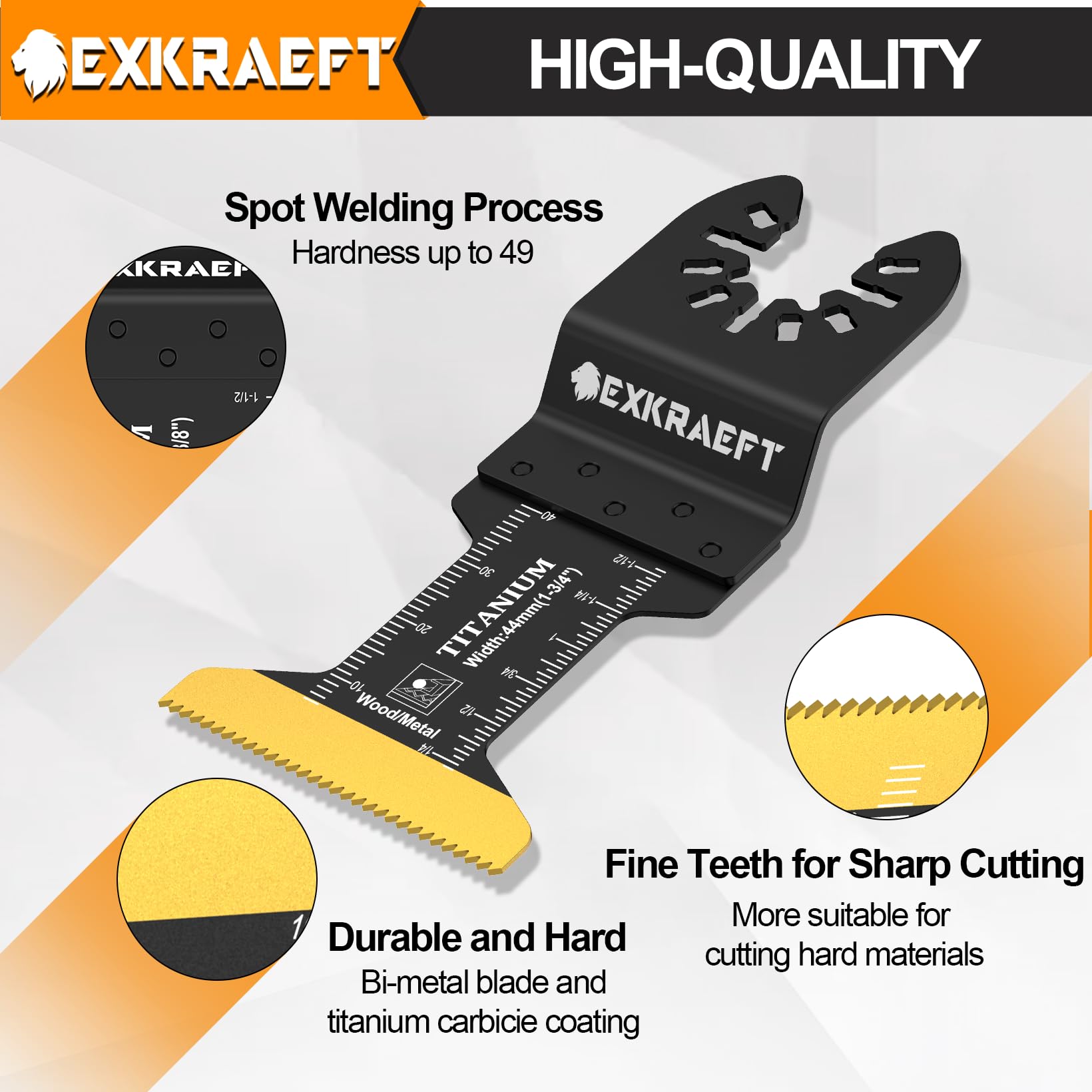Universal interface compatibility with most oscillating tools