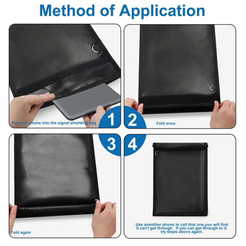 EXLIFBAG Faraday medium pouch shields tablets and RFID data.