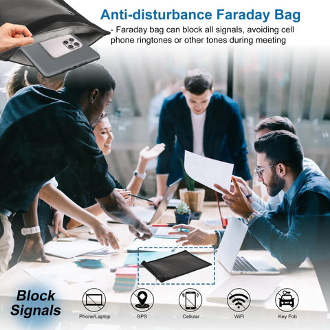 EXLIFBAG Faraday phone pouch blocks cellular signals for device security.