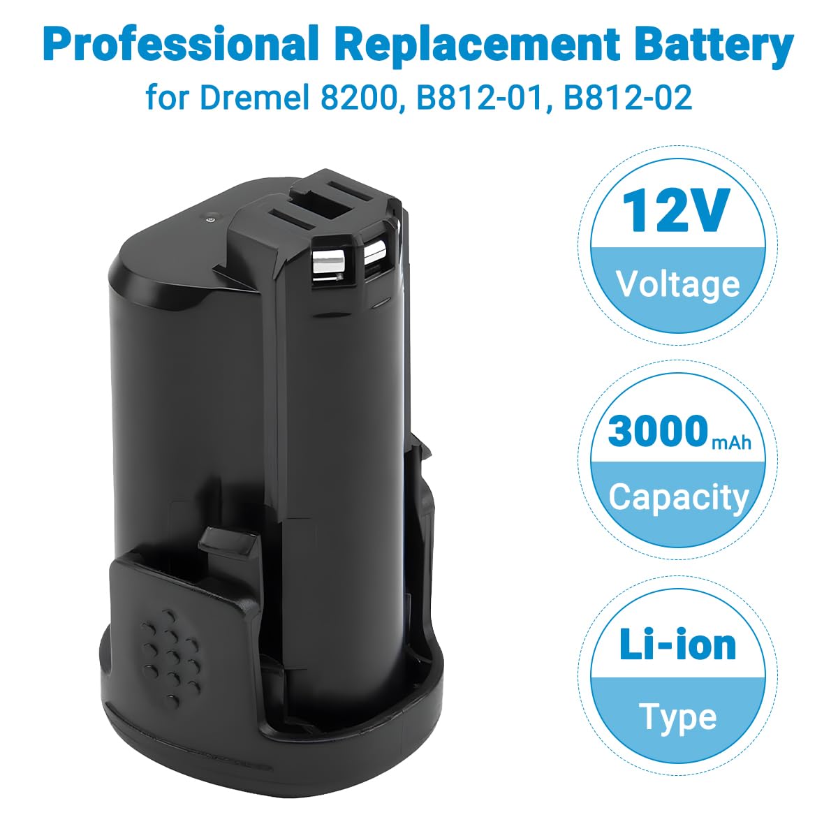 Exmate battery and charger included for convenient recharging
