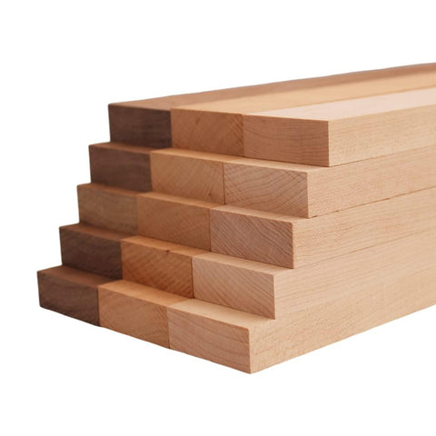 Exotic Wood Zone variety-pack boards arranged for woodworking and craft projects.