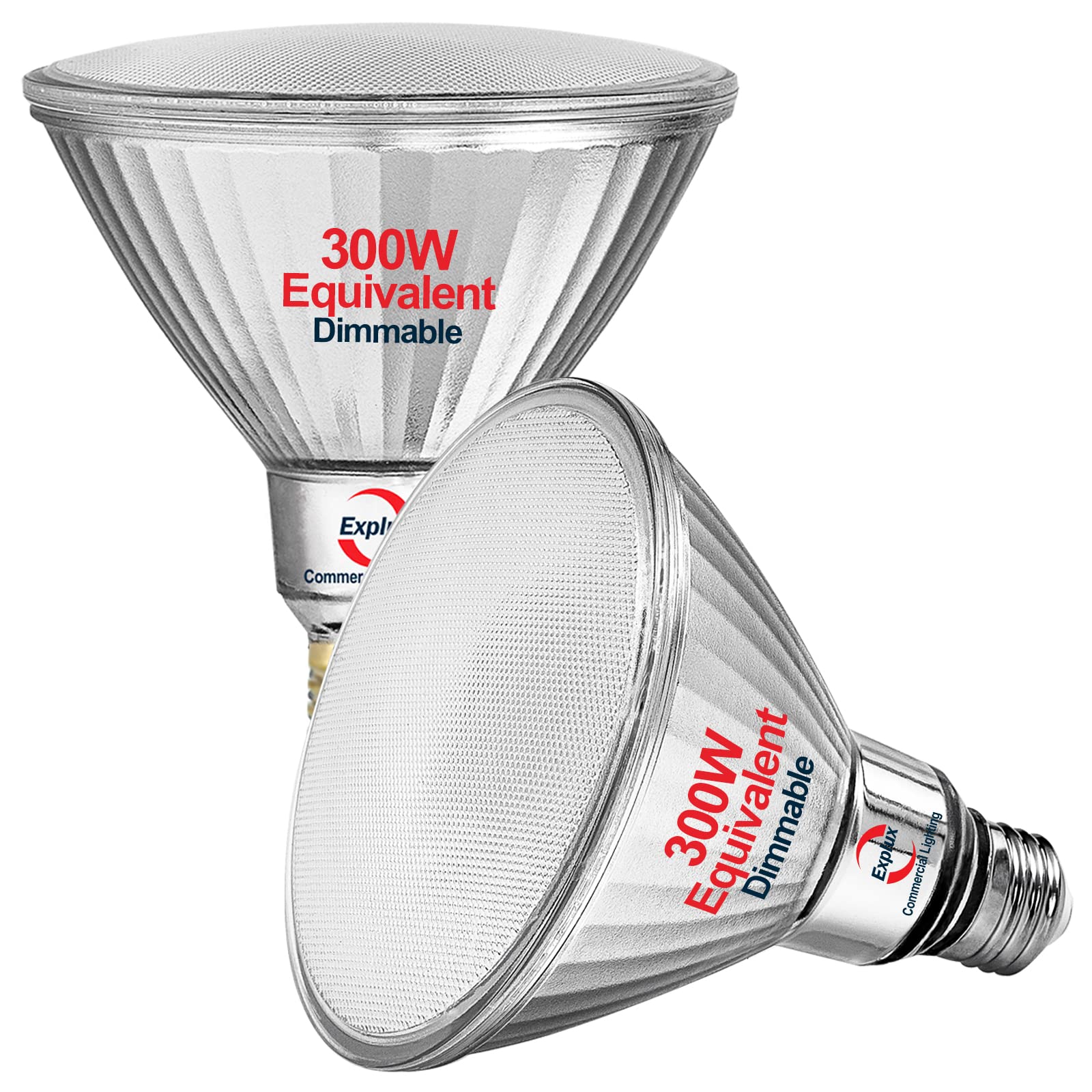 Explux PAR38 LED flood bulb 3600 lumens for bright outdoor illumination.