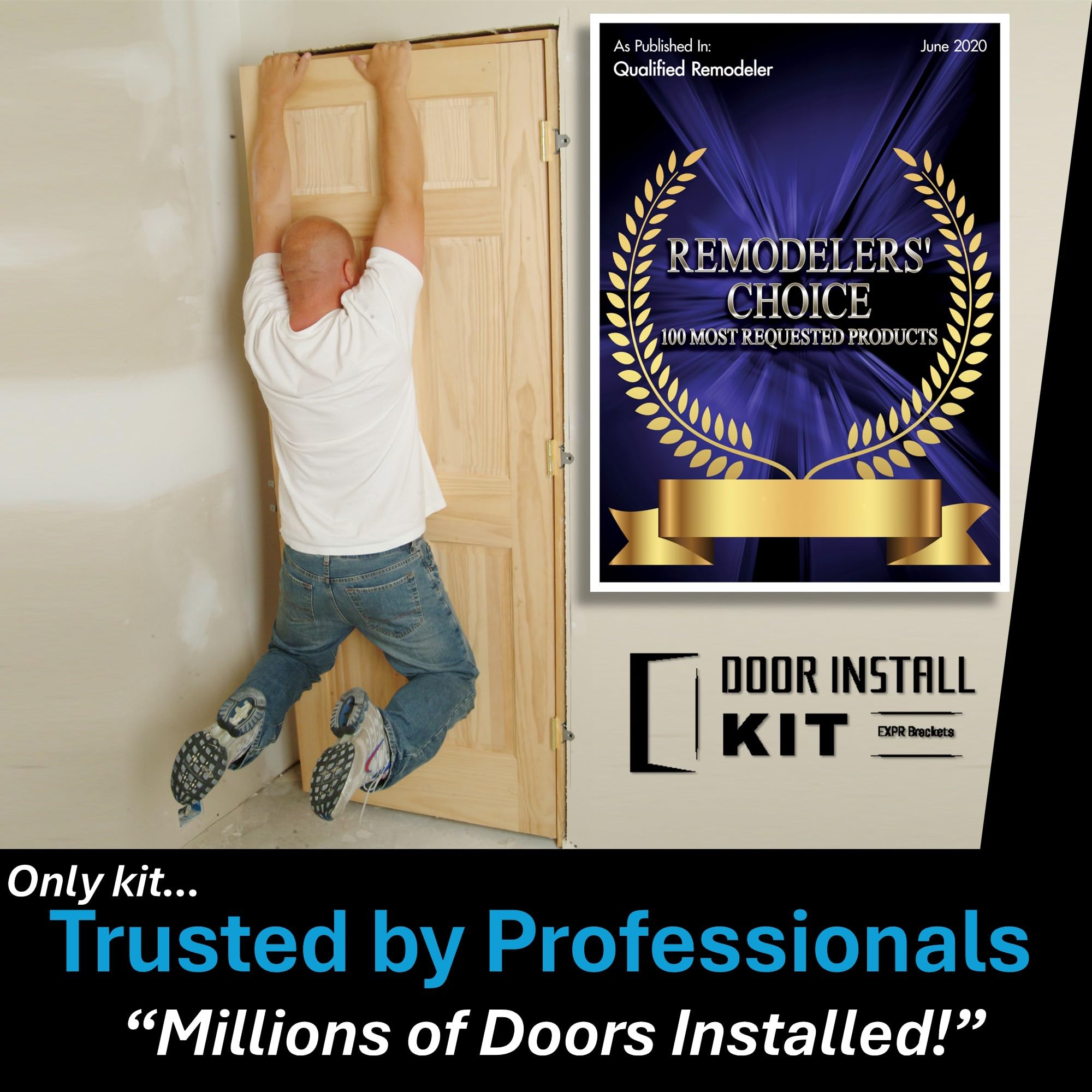 EXPR Bracket enables no-shimming and faster installs, saving time on door mounting.