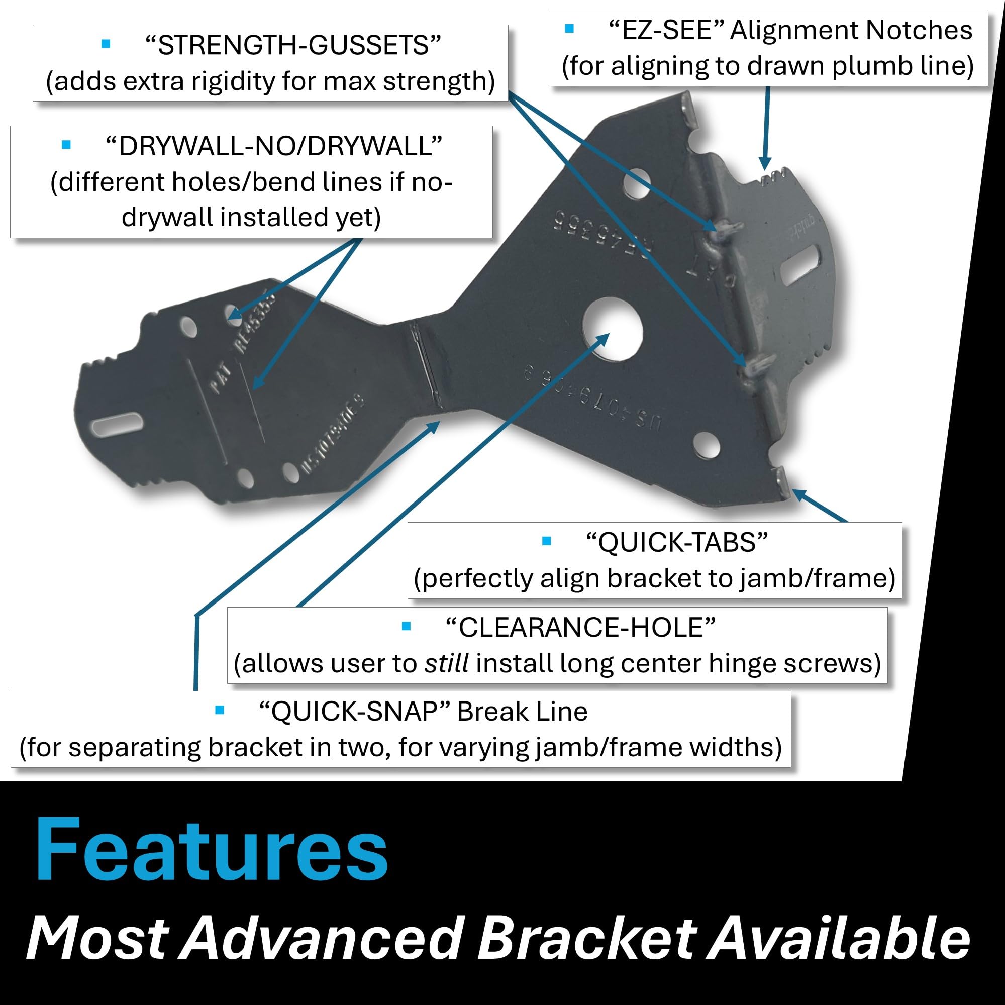 EXPR Bracket is the official door stud bracket, shown in real-use installation.
