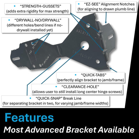 EXPR Bracket is the official door stud bracket, shown in real-use installation.
