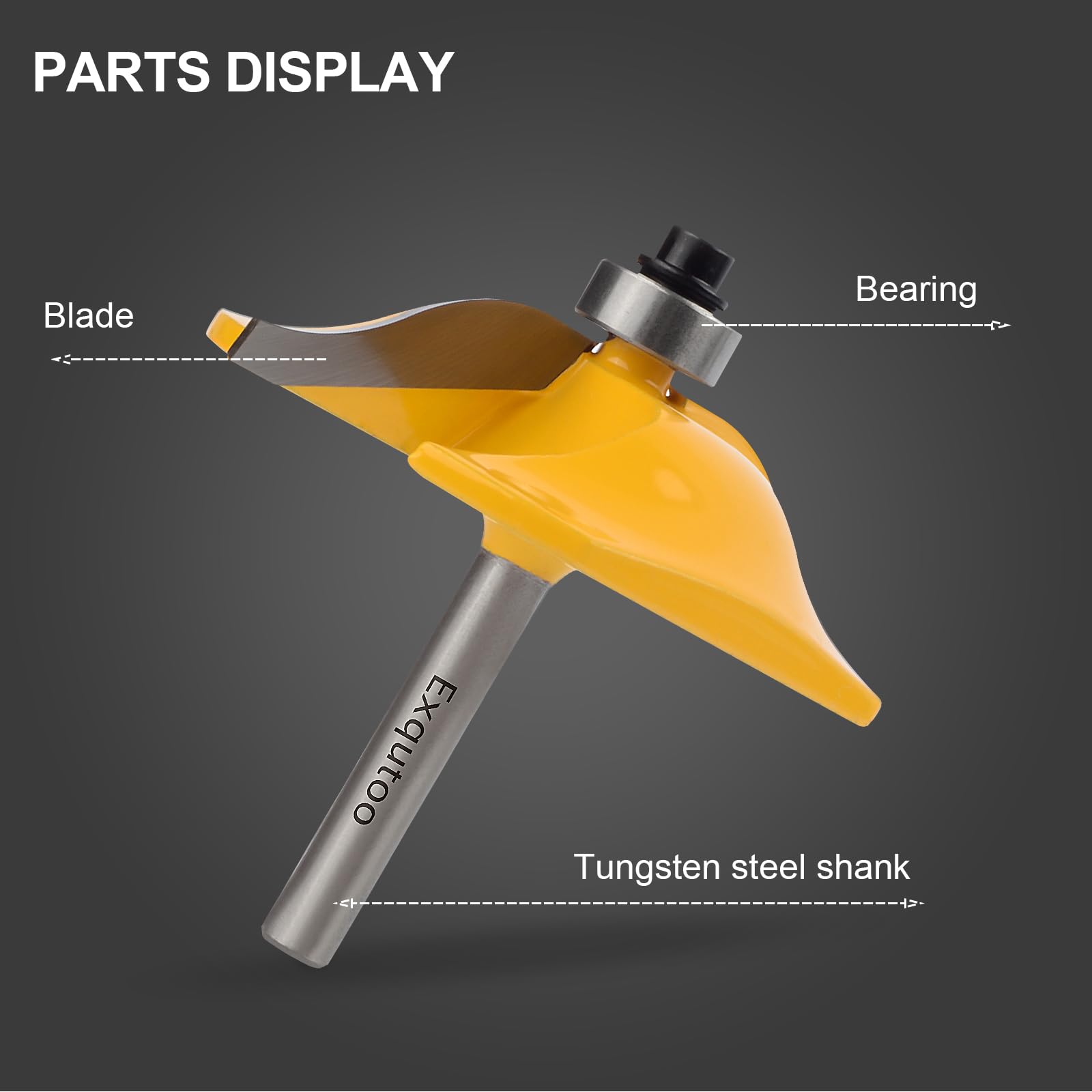 Exqutoo YG11 carbide inserts router bit for lasting edge sharpness