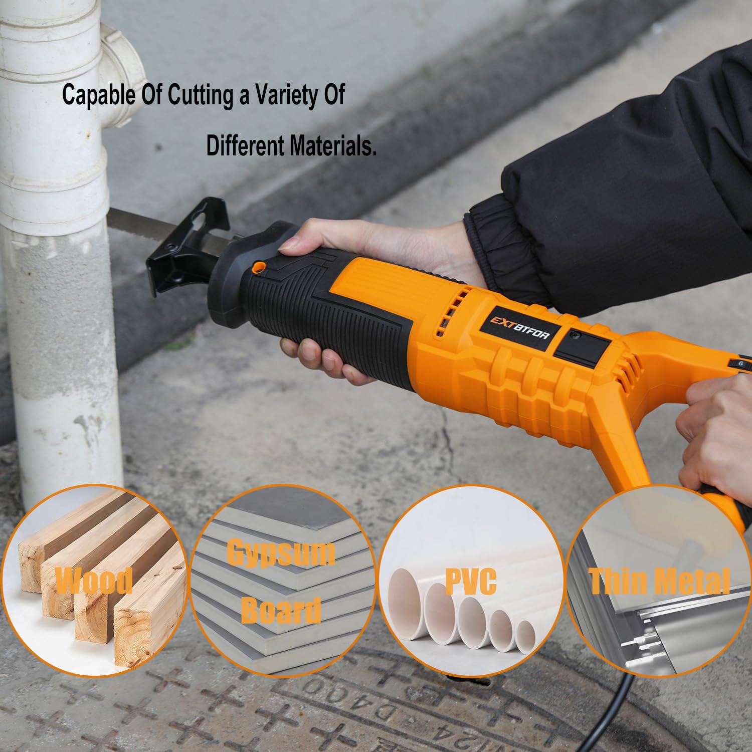 Extbtfor wood blades in use delivering clean cuts and precision.