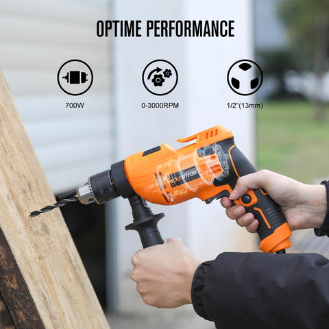Extbtfor hammer drill with 2m cord length for easy reach