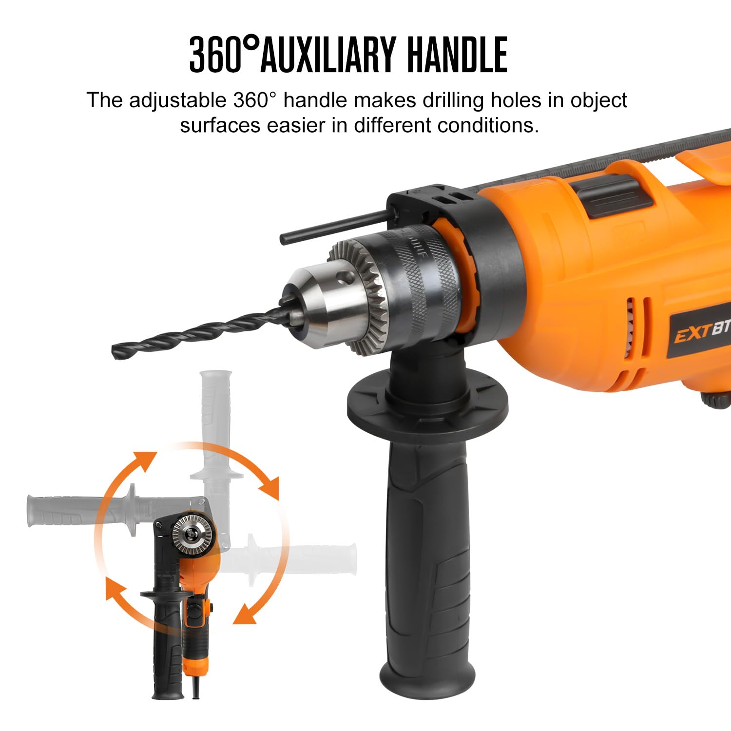 Extbtfor 360-degree auxiliary handle for flexible control