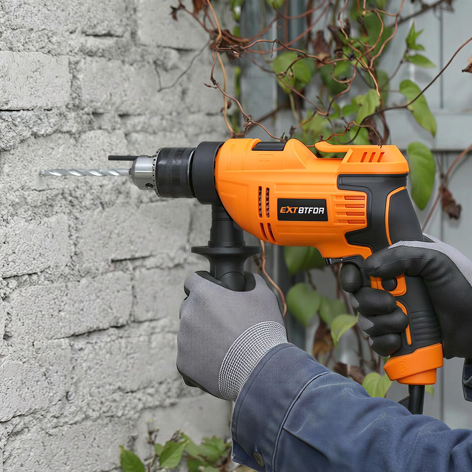 Included accessories for Extbtfor hammer drill: ruler, handle, brushes, warranty card, manual