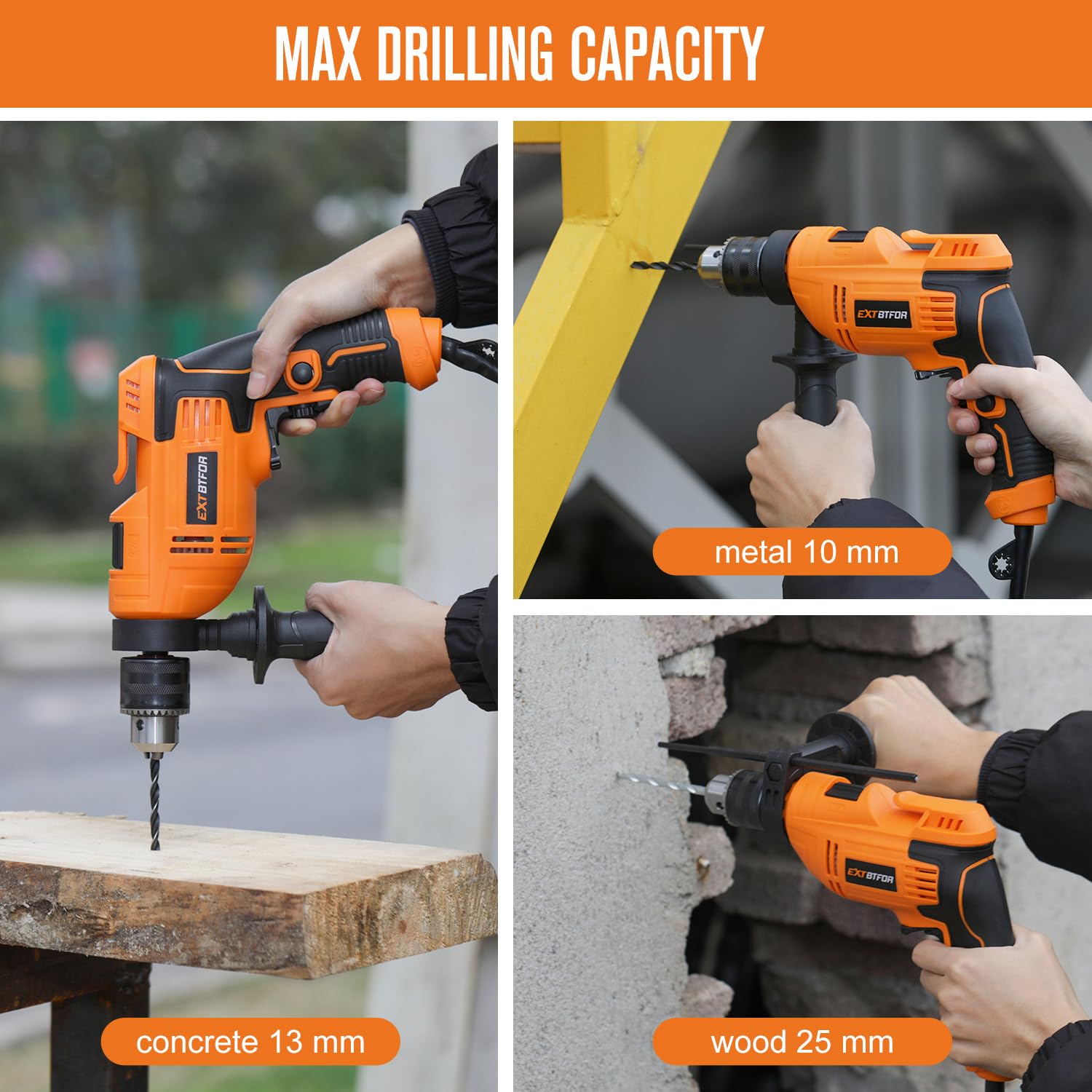Extbtfor hammer drill speed control from 0 to 3000 RPM