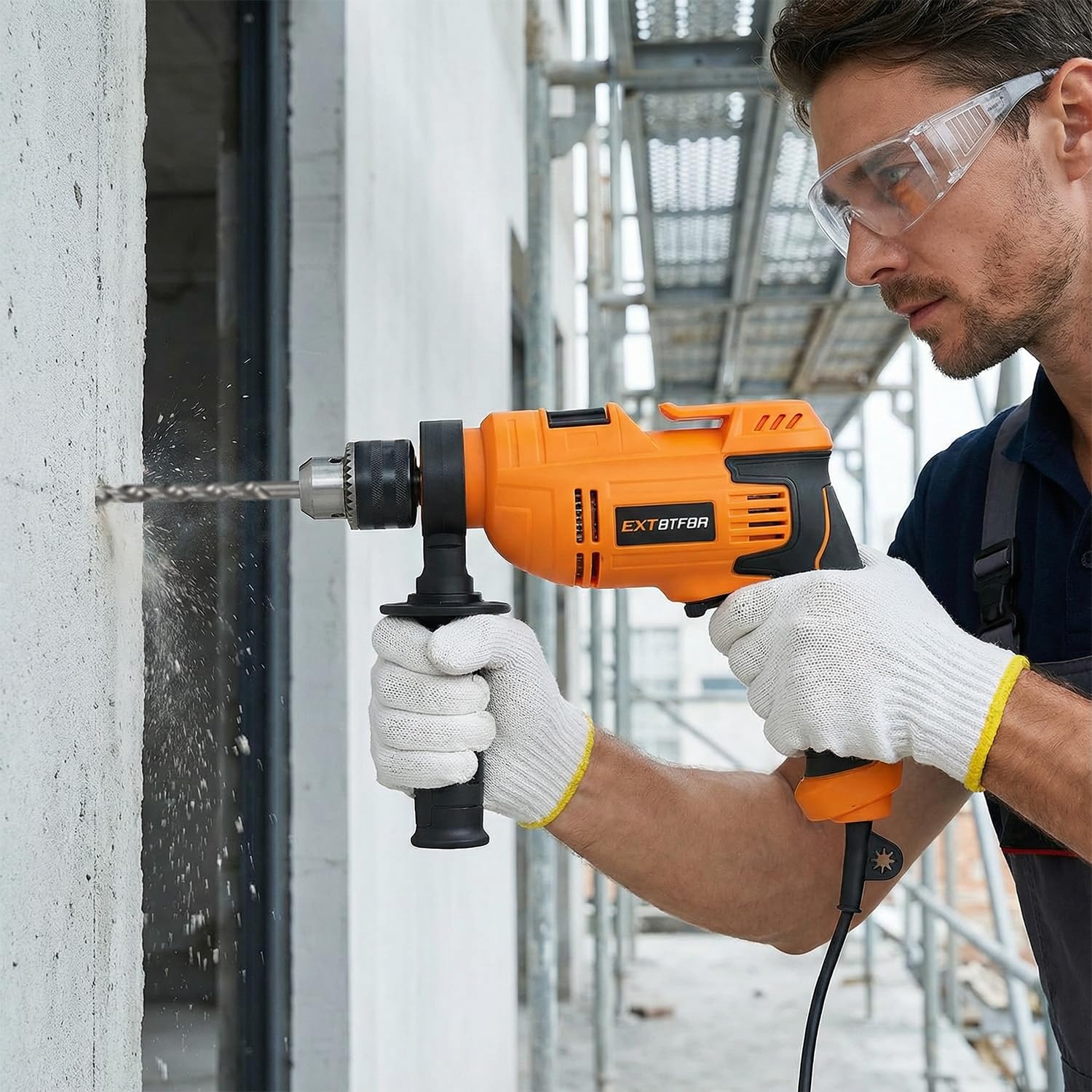 Extbtfor hammer drill use with wood, concrete, and plastic projects