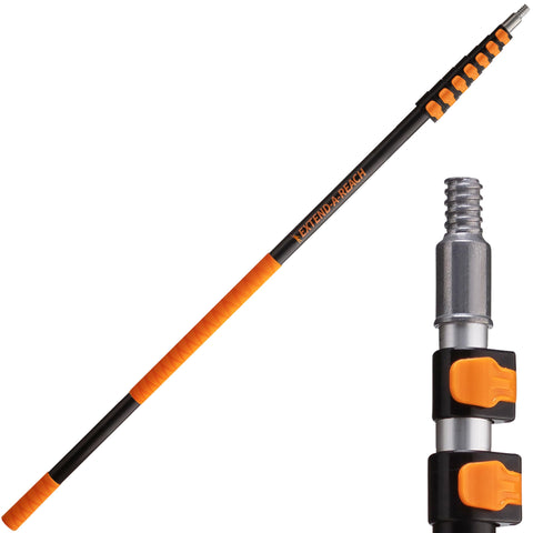 EXTEND-A-REACH pole extended to reveal its full reach for tall ceilings and walls
