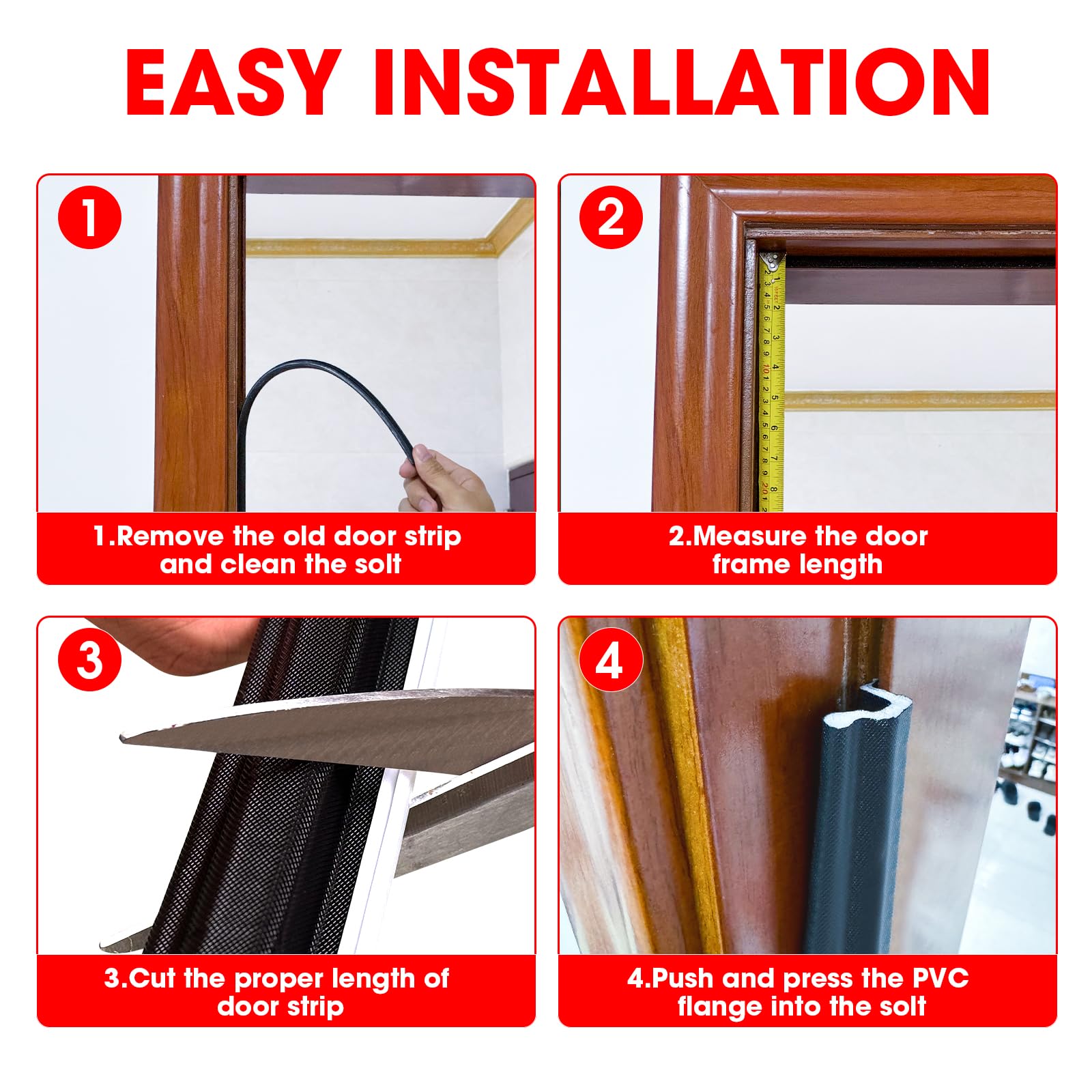 Extra Wide Weather Strip Door Seal after use shows improved insulation.