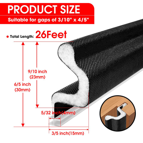 Extra Wide Weather Strip Door Seal measures the groove for a precise fit.