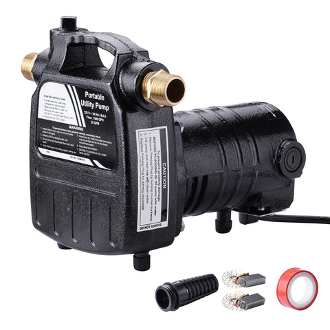 EXTRAUP 115V pump with cast iron body, highlighting durability for tough jobs