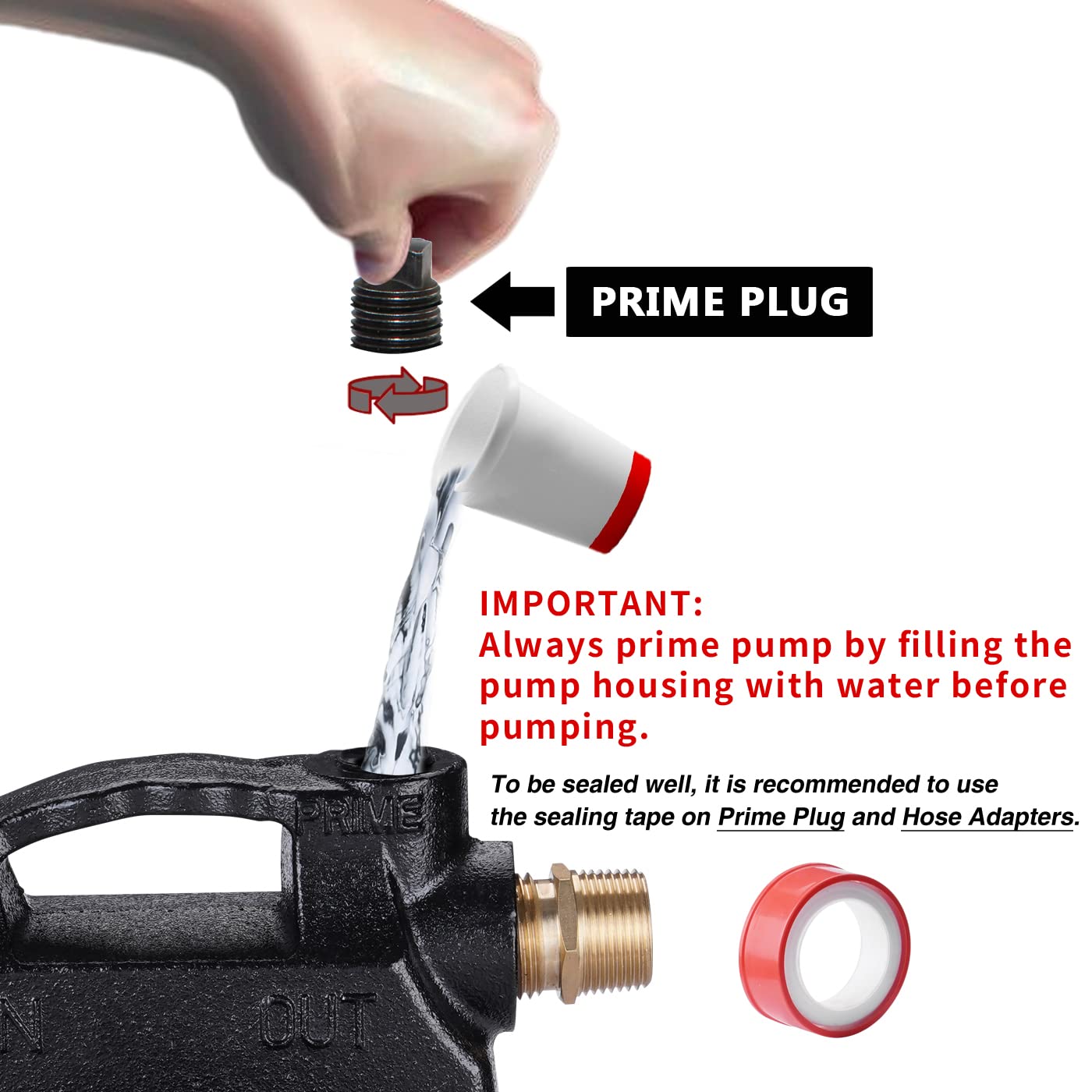 EXTRAUP pump in action transferring water between tanks for efficient use