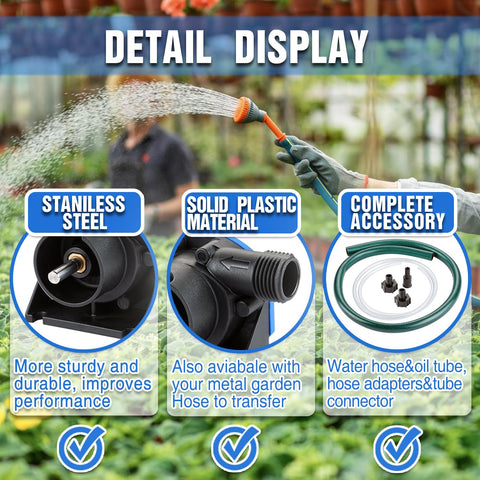 EXTRAUP suction hose connection enabling easy source access for water transfer