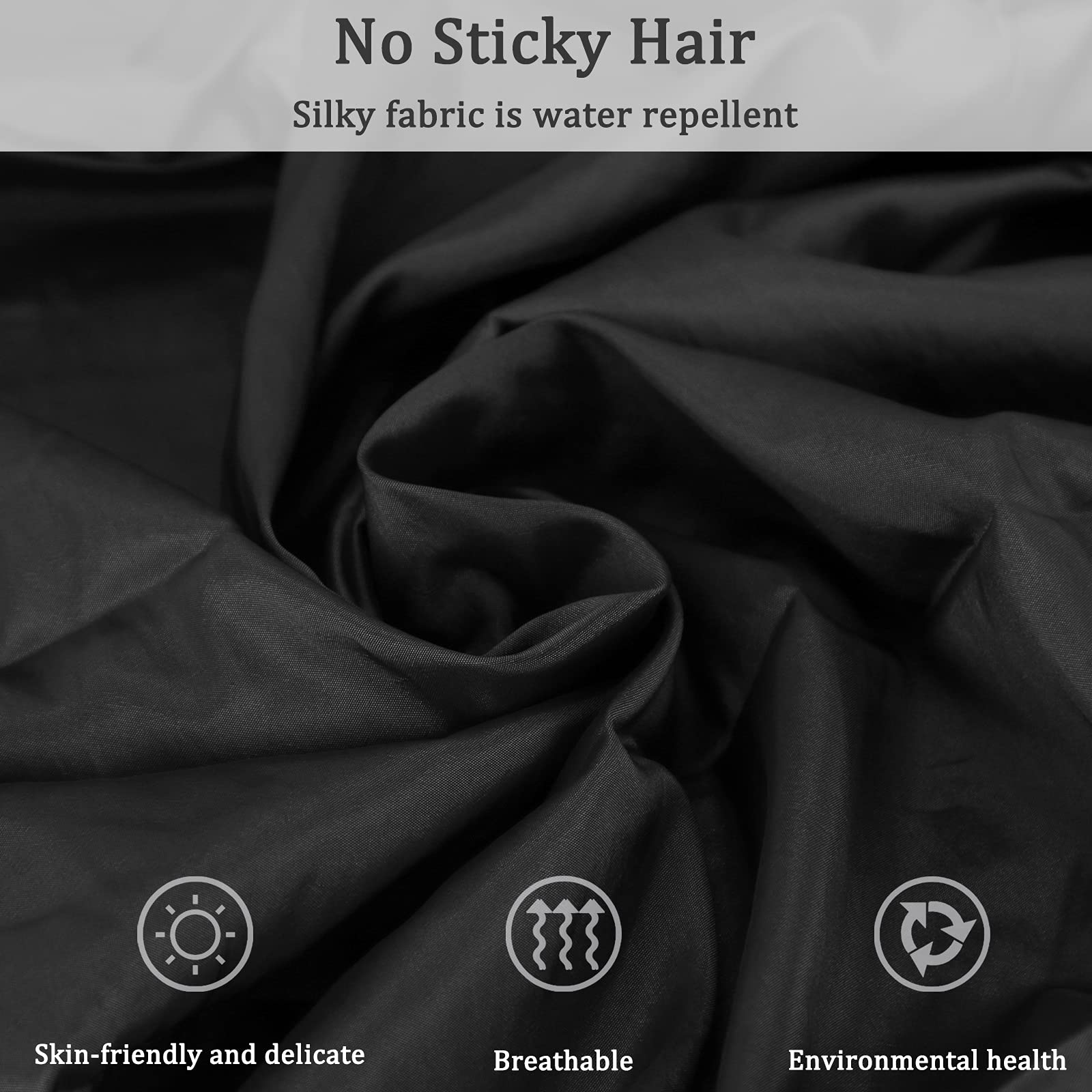 Exttlliy salon smock pocket layout for quick tool access.