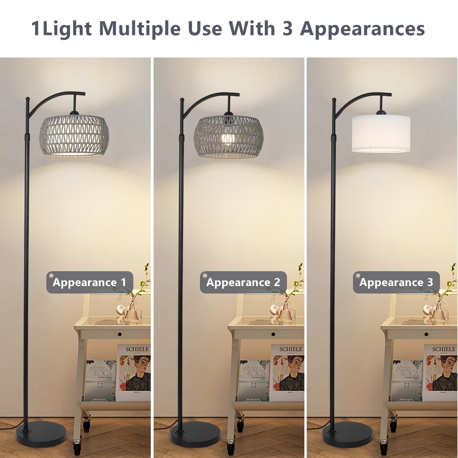 Eyassi Arc lamp offers three color temperatures for ambient or task lighting