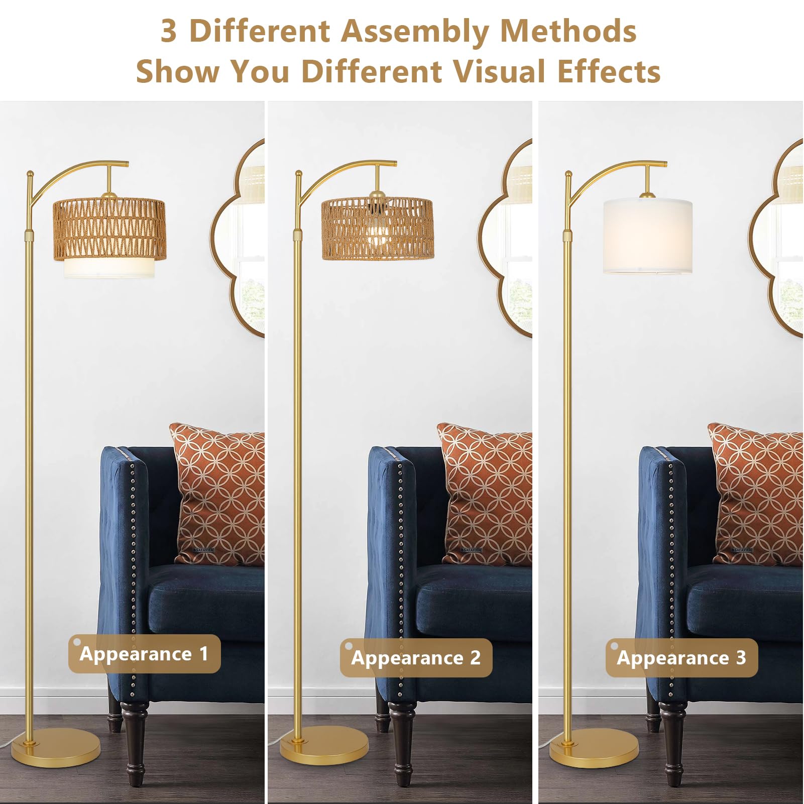 Stable metal base keeps lamp steady around kids and pets