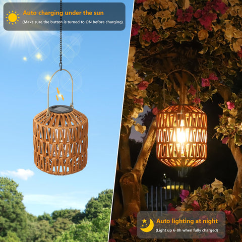 eyassi porch lantern solar setup demonstrates easy, wire-free outdoor decorating