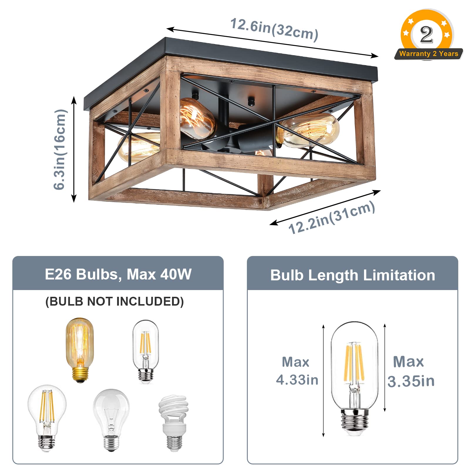 Eyassi wooden-light close-to-ceiling design highlights natural texture and warm ambience.