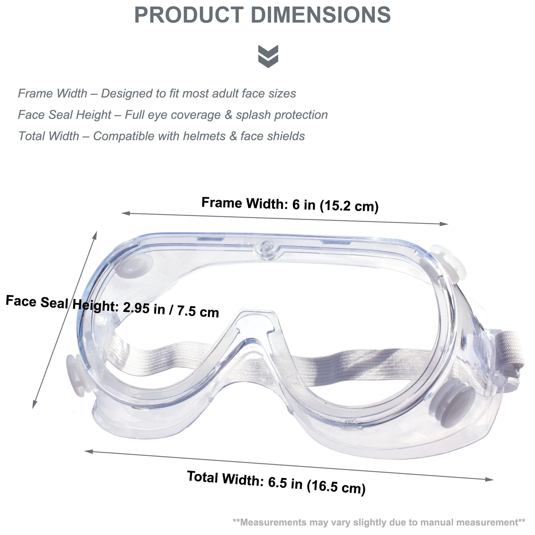 EYEGLASSTOR dust-proof safety goggles protect eyes during projects.