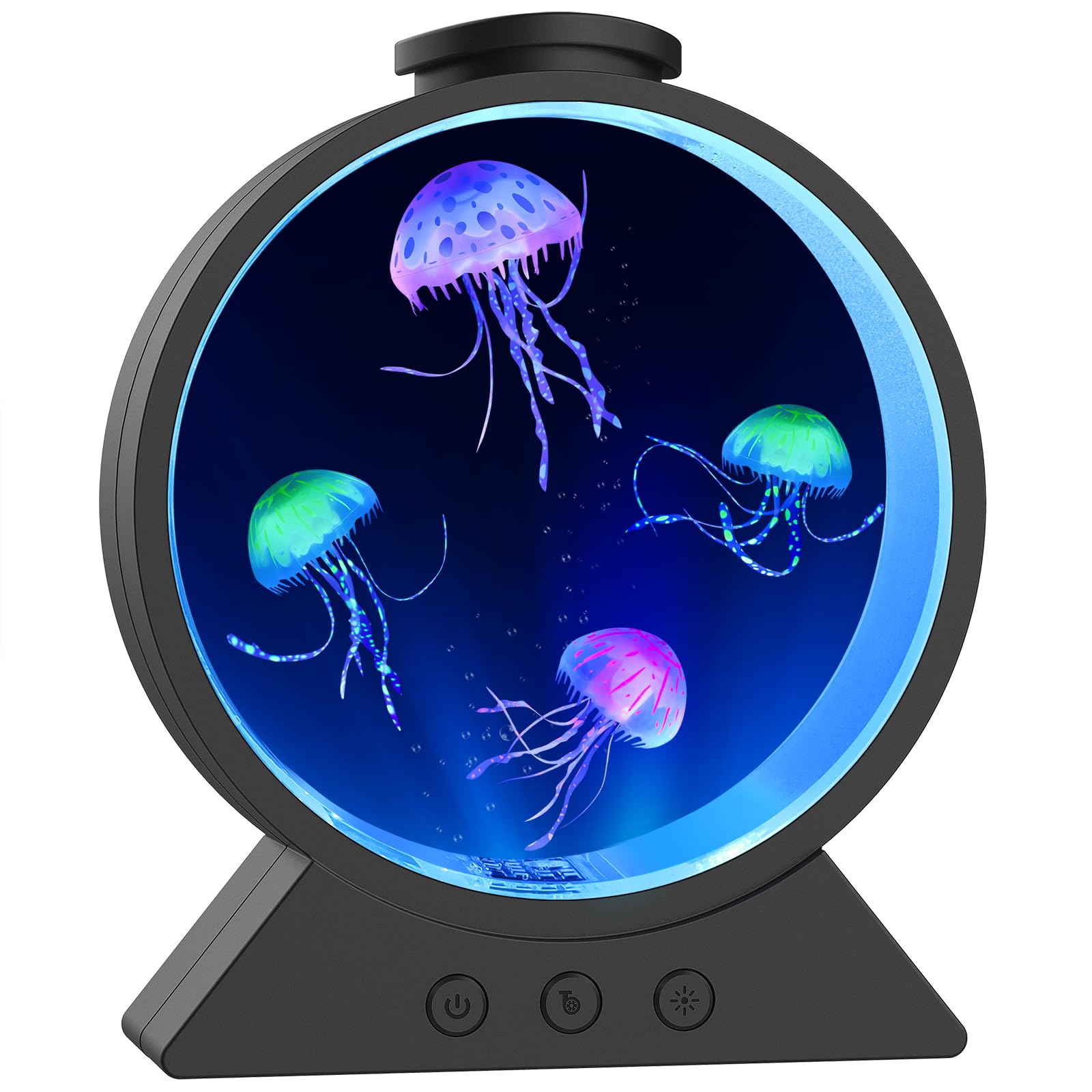 Eyesound Jellyfish Lamp with ambient blue glow for calm ambience.