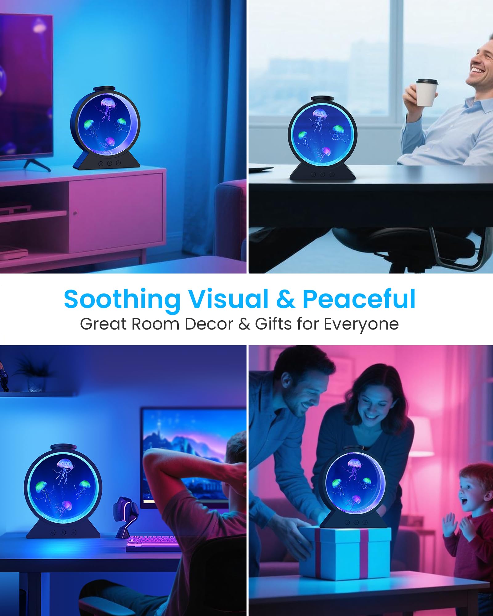 Eyesound Jellyfish Lamp night timer saves energy and sleep.