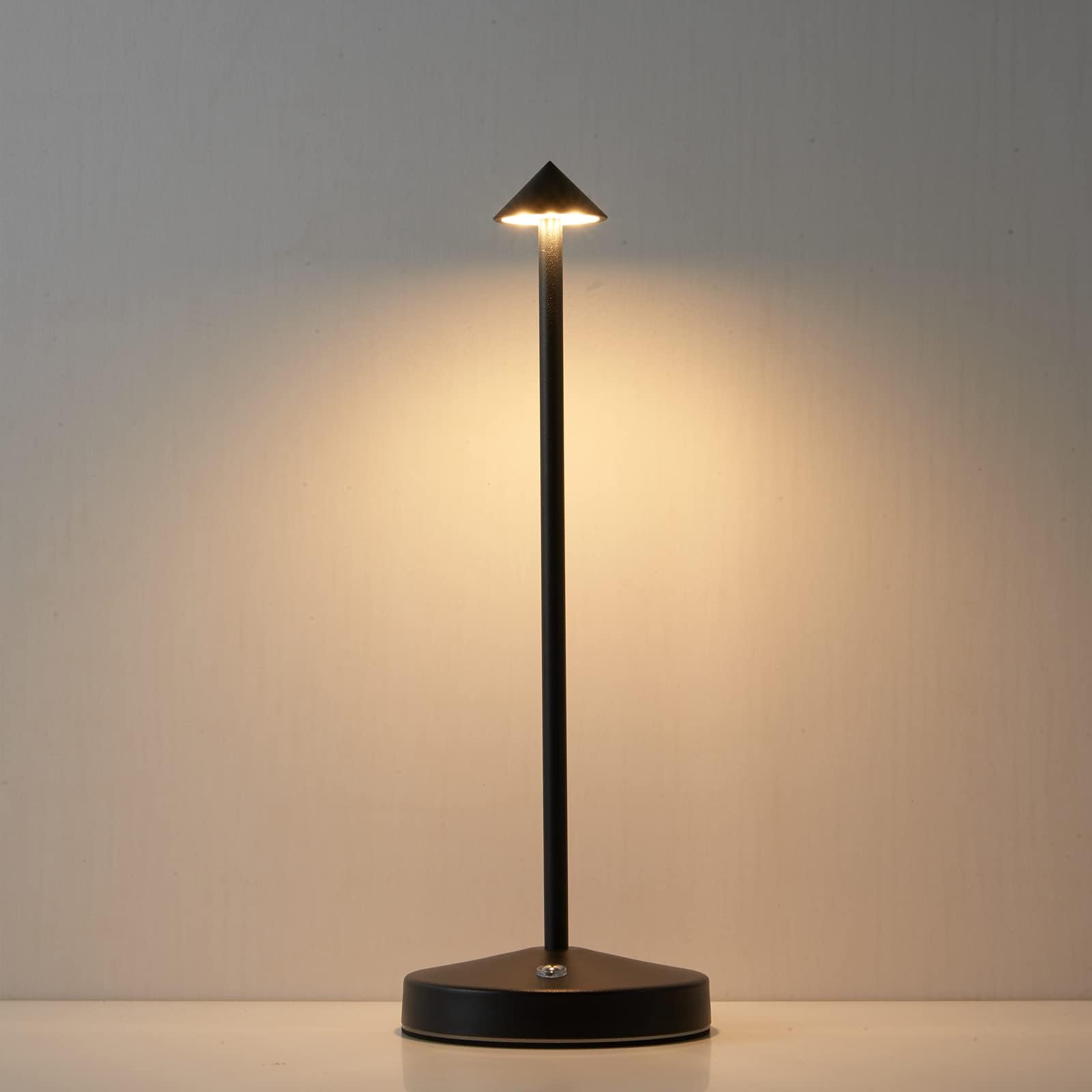 eypid 2-pack cordless lamps minimalist aluminum body design.