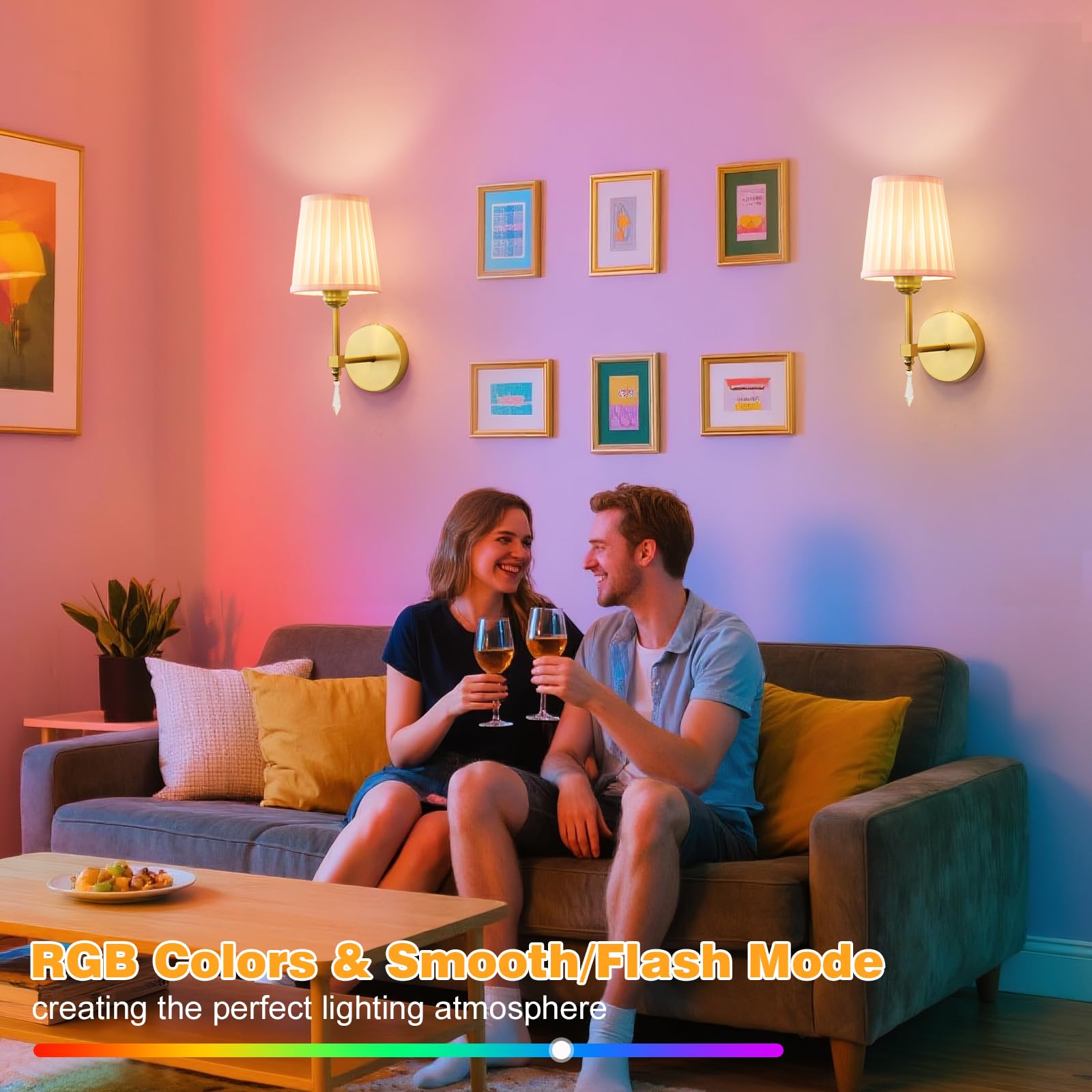 eypid remote-controlled dimmable lighting with 12 RGB colors