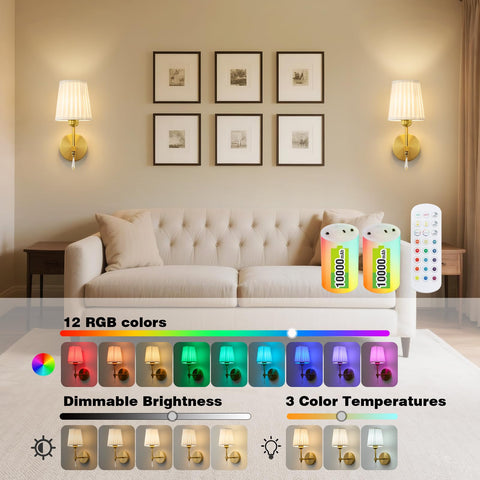 eypid wall sconce with timer and memory for effortless evening routines