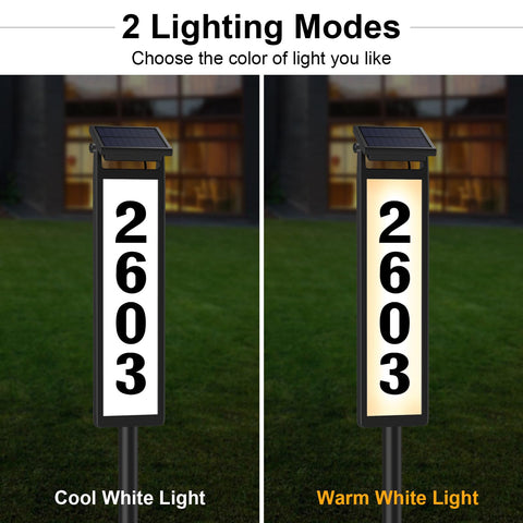 Eyrosa panel and numbers close-up, showcasing weatherproof aluminum frame