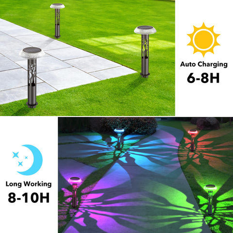 Eyrosa easy-install stake assembly ensures quick setup without wiring for outdoor space