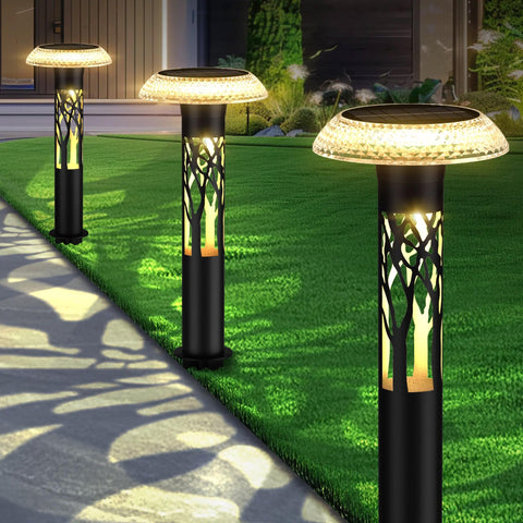 Eyrosa large solar pathway light head delivers bright illumination for safe night pathways