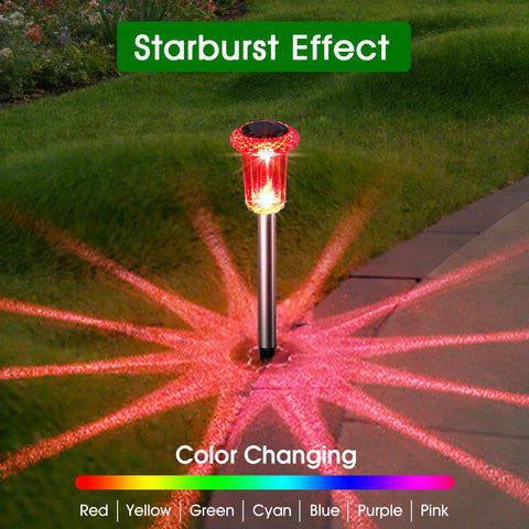 Eyrosa pathway stake lights illuminate walkways with weatherproof reliability