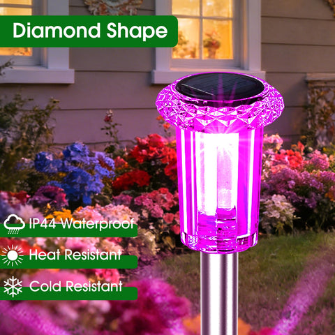 Eyrosa stainless steel pole resists rust for long-lasting garden lighting