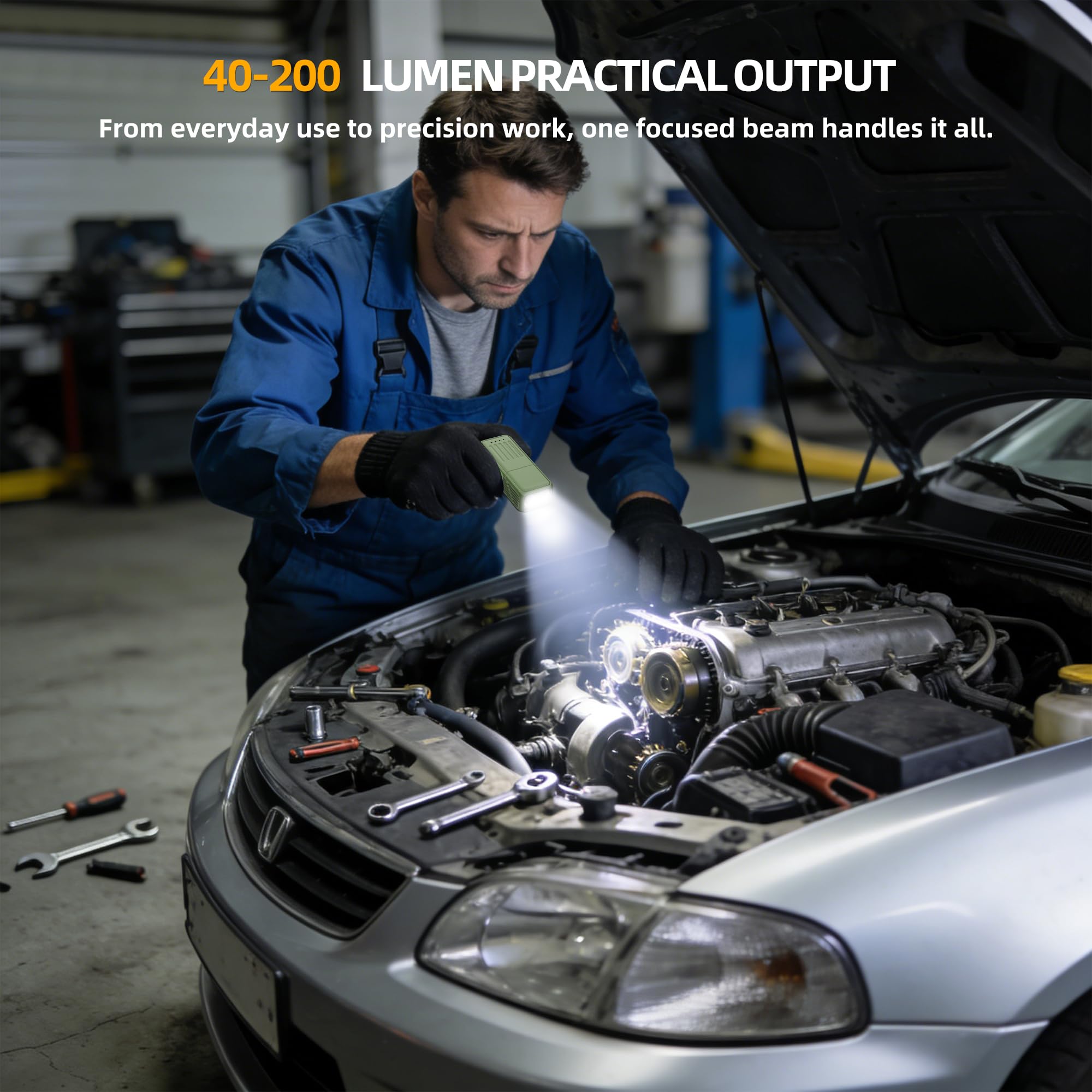 Eyshwu EDC 200-lumen beam provides bright visibility in low light.